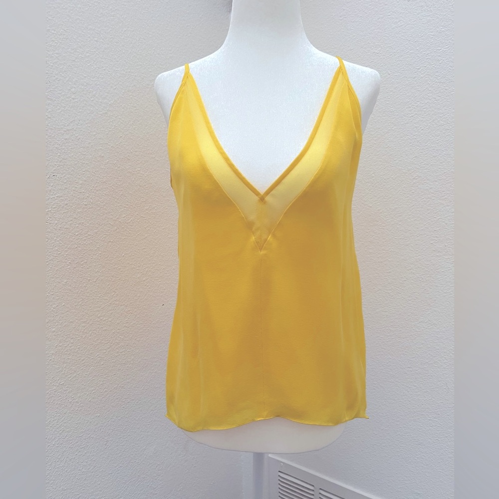 Mason by Michelle Mason Canary Yellow Silk Camisole